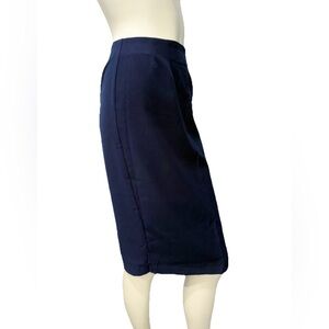 NWT Lulus Navy Blue High Waist Pencil Skirt Women’s XS Bodycon Midi Work Office